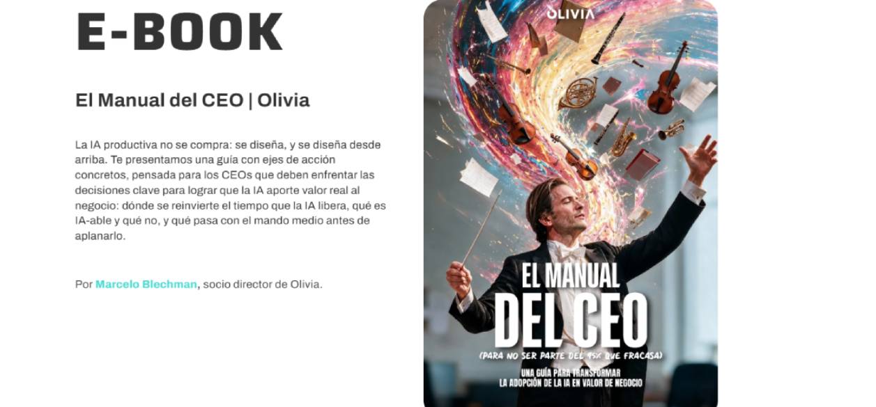 El 95% de los proyectos de IA fracasa, según datos de Olivia